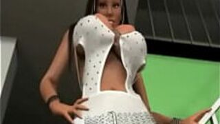 sexy 3danime brunette tits porn video